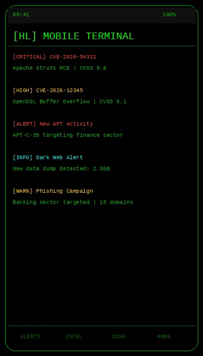 移动威胁监控终端界面截图 - 黑料暗网